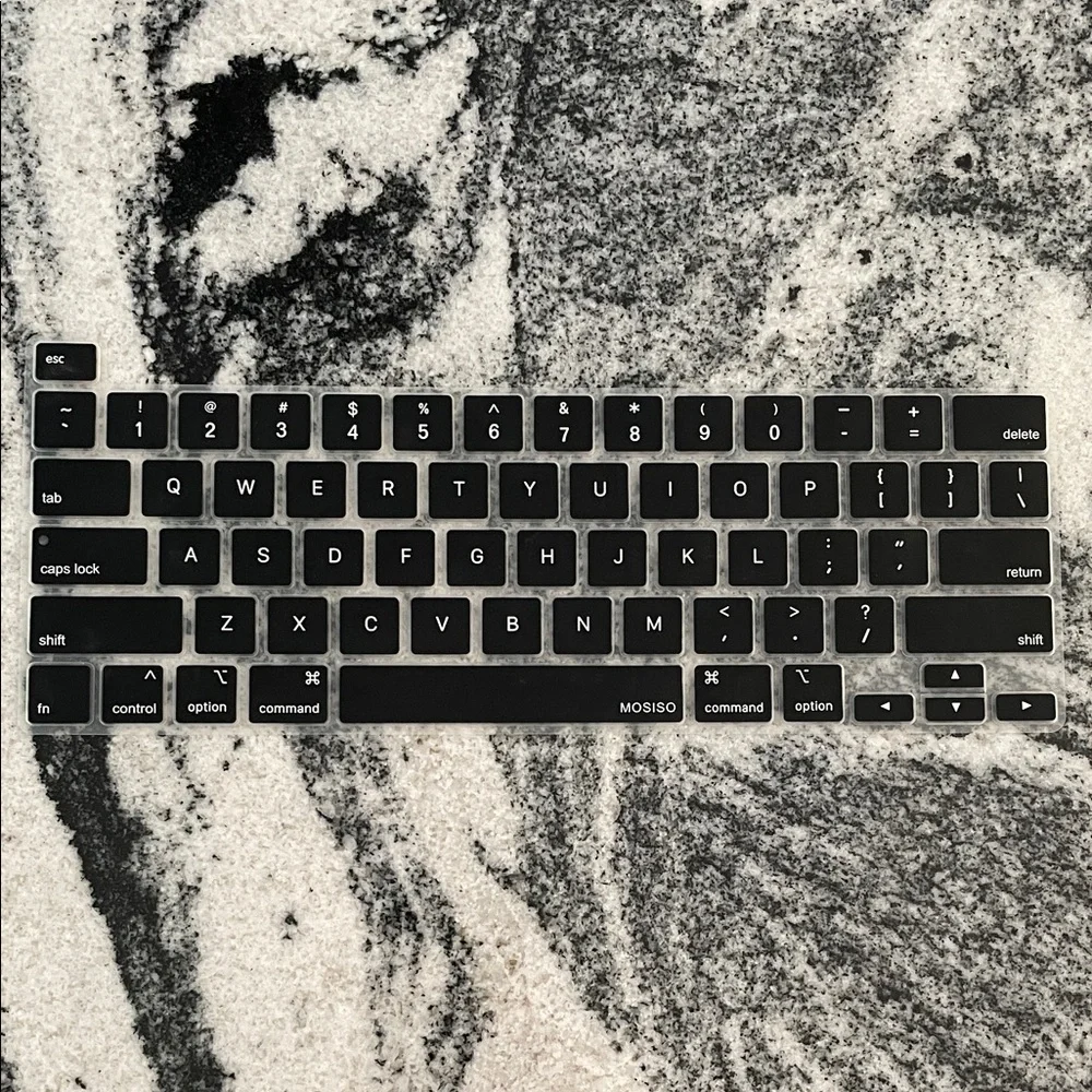 Pack of 2 Black &Blue Keyboard Cover Skin for MacBook Pro New